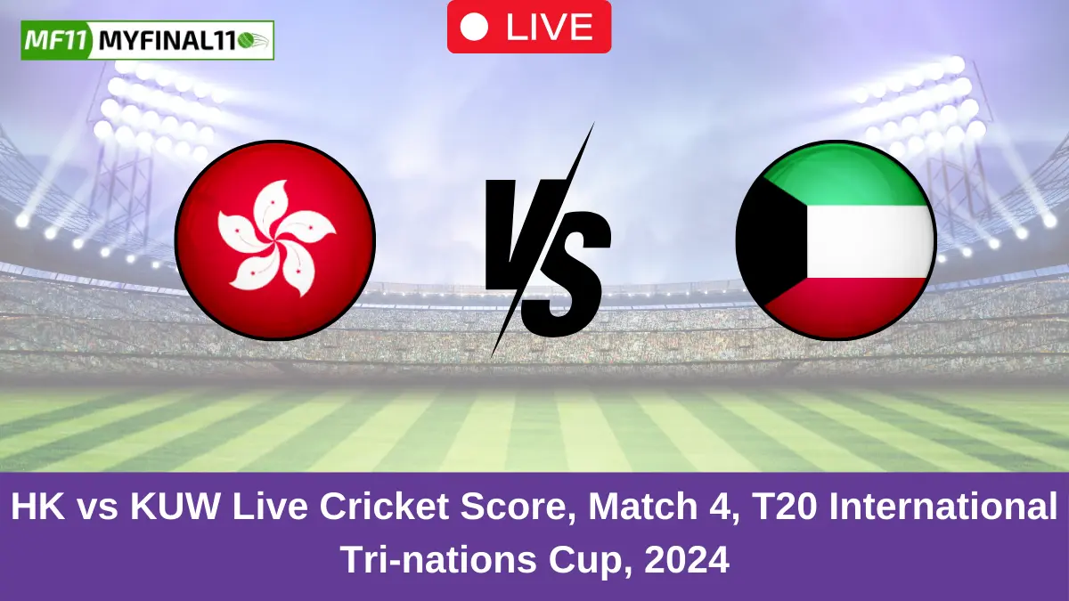 HK vs KUW Live Cricket Score, Match 4, T20 International Tri-nations Cup, 2024