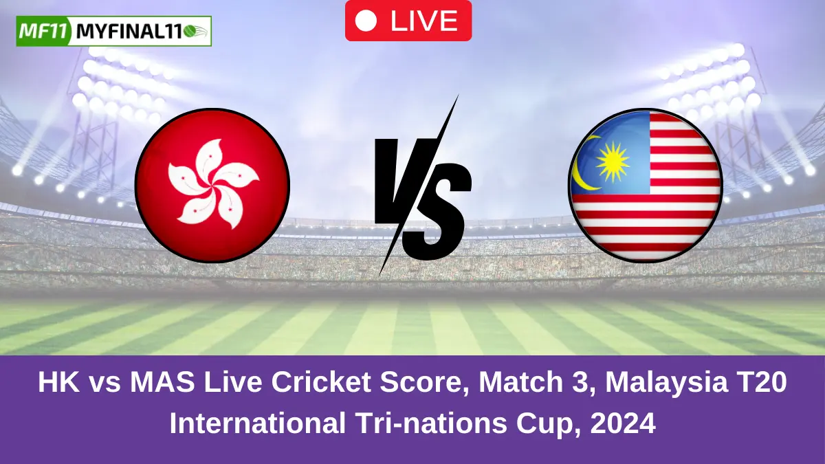 HK vs MAS Live Cricket Score, Match 3, Malaysia T20 International Tri-nations Cup, 2024