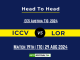 ICCV vs LOR Player Battle, Head to Head Team Stats, Player Record (1)