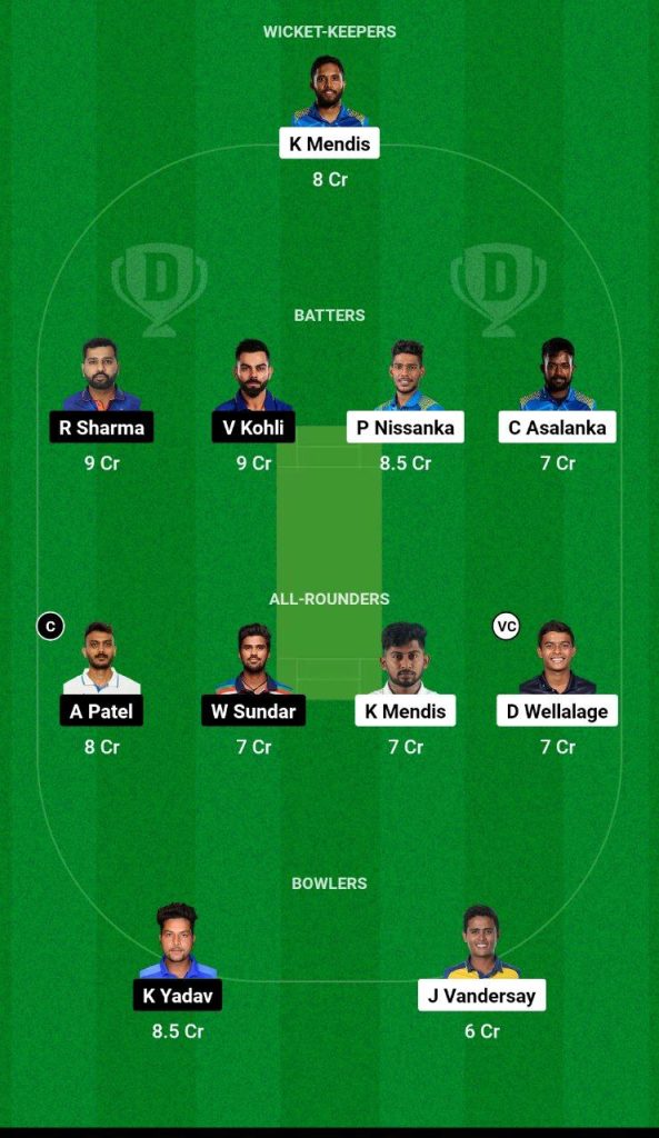 SL vs IND Dream11 Team