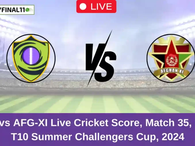 IQS vs AFG-XI Live Cricket Score, Match 35, KCC T10 Summer Challengers Cup, 2024