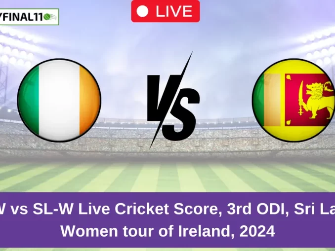 IR-W vs SL-W Live Cricket Score, 3rd ODI, Sri Lanka Women tour of Ireland, 2024