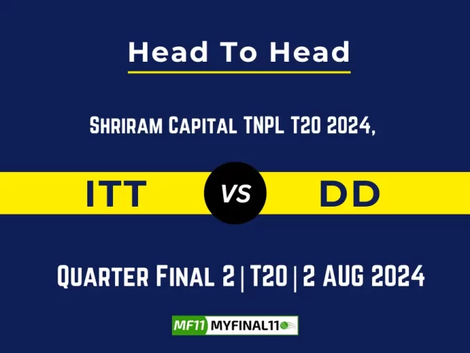 ITT vs DD Player Battle, Head to Head Team Stats, Team Record