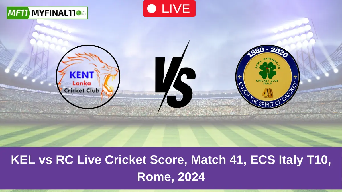 KEL vs RC Live Cricket Score, Match 41, ECS Italy T10, Rome, 2024