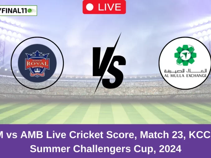 KRM vs AMB Live Cricket Score, Match 23, KCC T10 Summer Challengers Cup, 2024