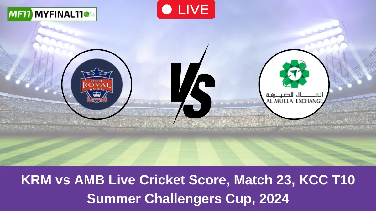 KRM vs AMB Live Cricket Score, Match 23, KCC T10 Summer Challengers Cup, 2024