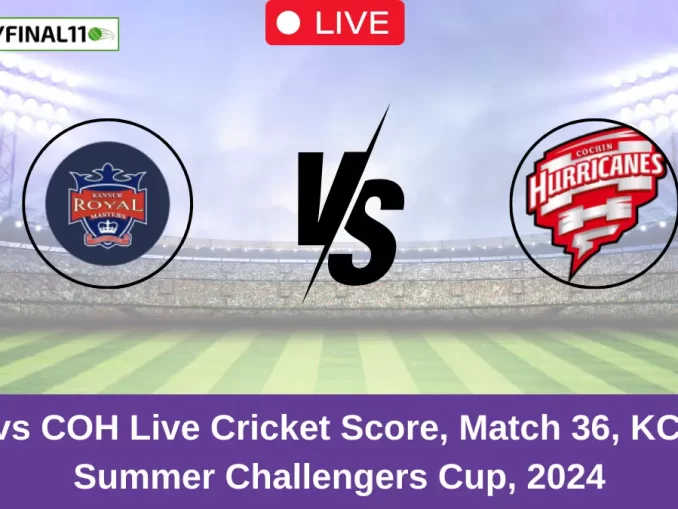 KRM vs COH Live Cricket Score, Match 36, KCC T10 Summer Challengers Cup, 2024