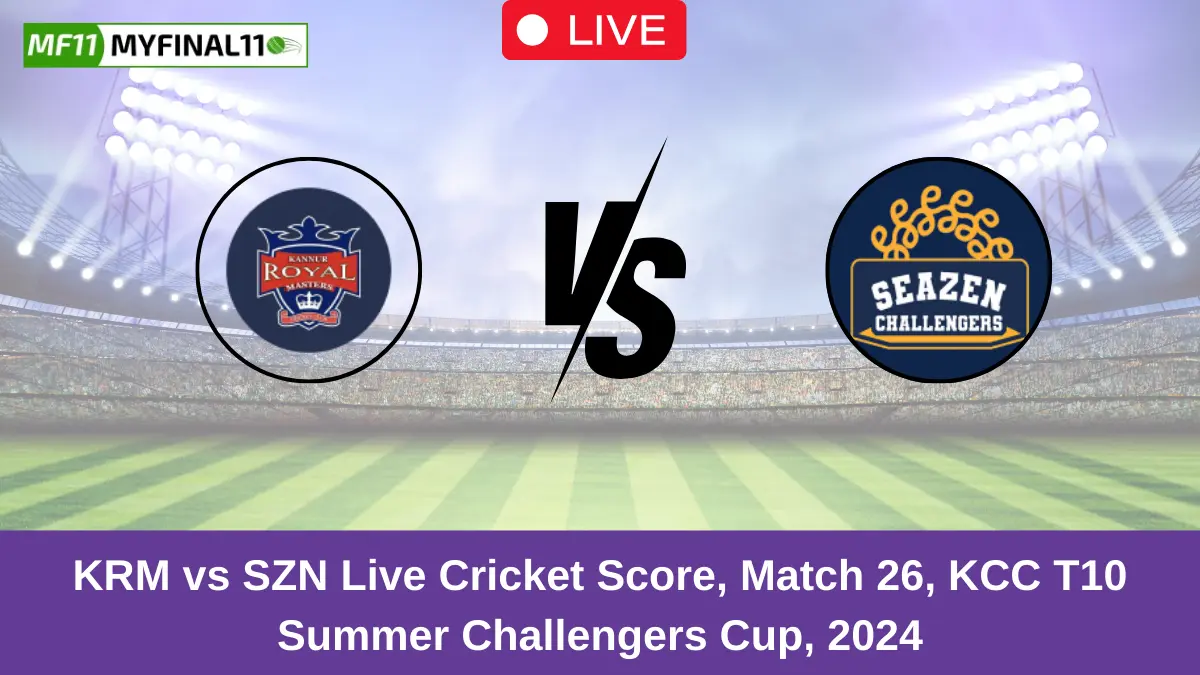 KRM vs SZN Live Cricket Score, Match 26, KCC T10 Summer Challengers Cup, 2024