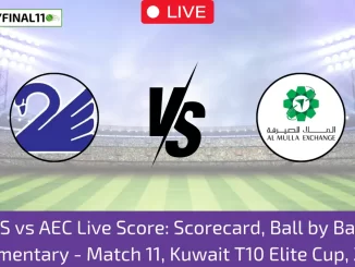 KS vs AEC Live Score: Scorecard, Ball by Ball Commentary - Match 11, Kuwait T10 Elite Cup, 2024