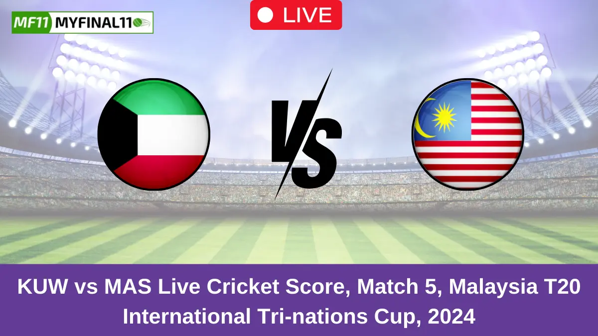 KUW vs MAS Live Cricket Score, Match 5, Malaysia T20 International Tri-nations Cup, 2024