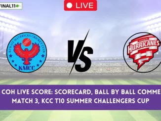 KWM vs COH Live Score: Scorecard, Ball by Ball Commentary - Match 3, KCC T10 Summer Challengers Cup