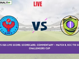 KWM vs IQS Live Score: Scorecard, Commentary - Match 8, KCC T10 Summer Challengers Cup