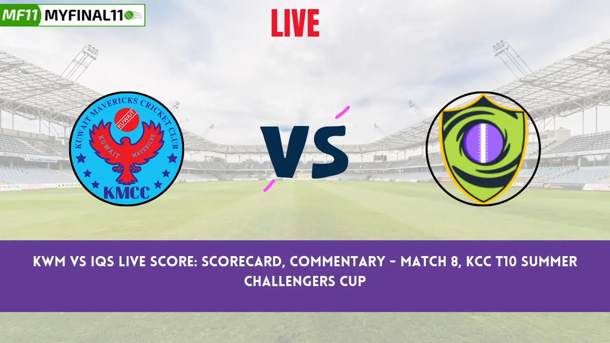 KWM vs IQS Live Score: Scorecard, Commentary - Match 8, KCC T10 Summer Challengers Cup