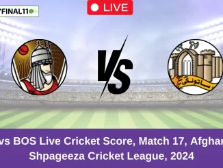 MAK vs BOS Live Cricket Score, Match 17, Afghanistan Shpageeza Cricket League, 2024