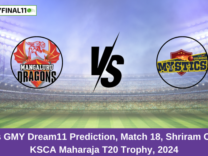 MD vs GMY Dream11 Prediction, Match 18, Shriram Capital KSCA Maharaja T20 Trophy, 2024