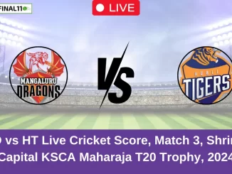 MD vs HT Live Cricket Score, Match 3, Shriram Capital KSCA Maharaja T20 Trophy, 2024