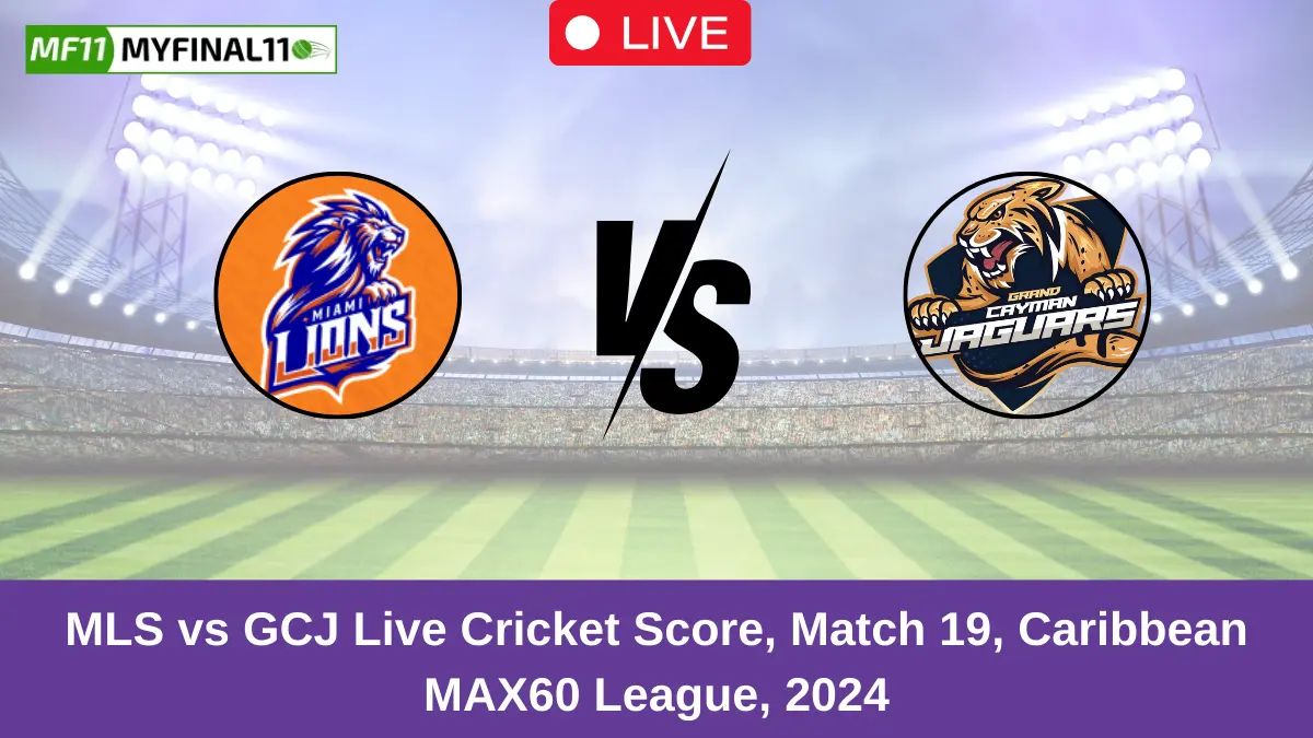 MLS vs GCJ Live Cricket Score, Match 19, Caribbean MAX60 League, 2024