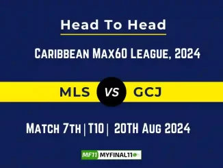 MLS vs GCJ Player Battle, Head to Head Team Stats, Player Record - Caribbean Max60 League, 2024