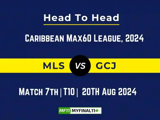 MLS vs GCJ Player Battle, Head to Head Team Stats, Player Record - Caribbean Max60 League, 2024