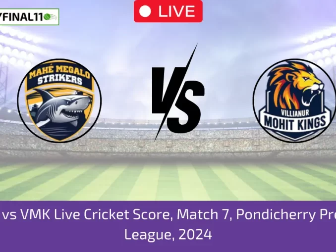 MMS vs VMK Live Cricket Score, Match 7, Pondicherry Premier League, 2024