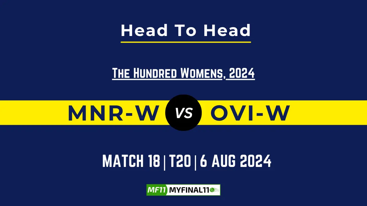 MNR-W vs OVI-W Player Battle, Head to Head Team Stats, Player Record - The Hundred Men, 2024