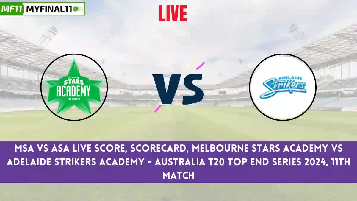 MSA vs ASA Live Score: Scorecard, Ball by Ball Commentary - Match 11, Australia T20 Top End Series, 2024