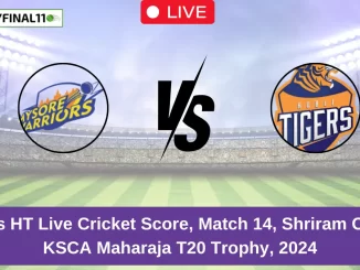 MW vs HT Live Cricket Score, Match 14, Shriram Capital KSCA Maharaja T20 Trophy 2024