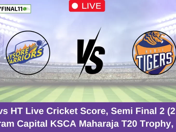 MW vs HT Live Cricket Score, Semi Final 2 (2 V 3), Shriram Capital KSCA Maharaja T20 Trophy, 2024