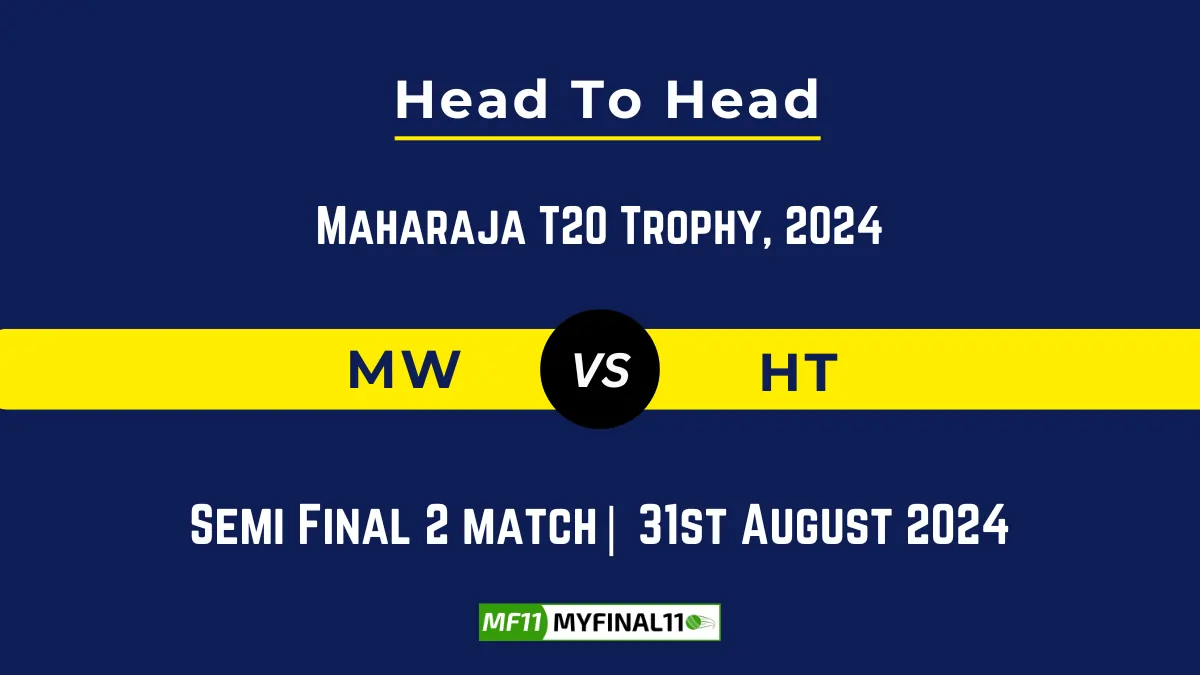 MW vs HT Player Battle, Head to Head Team Stats, Player Record - Maharaja T20 Trophy, 2024