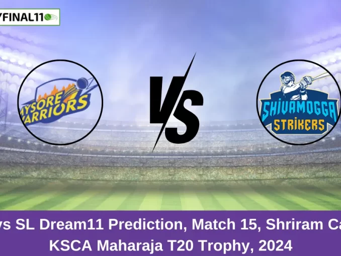 MW vs SL Dream11 Prediction, Match 15, Shriram Capital KSCA Maharaja T20 Trophy, 2024