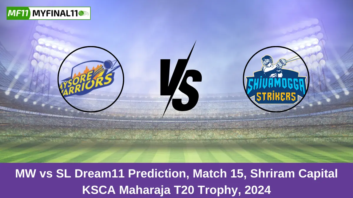 MW vs SL Dream11 Prediction, Match 15, Shriram Capital KSCA Maharaja T20 Trophy, 2024