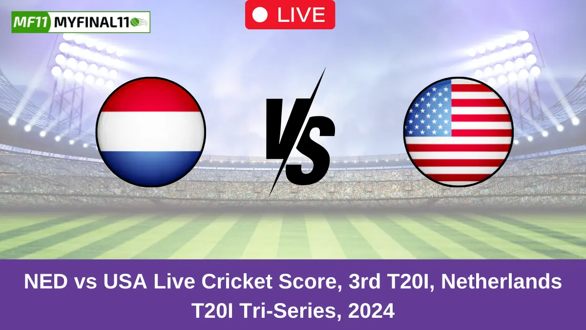 NED vs USA Live Cricket Score, 3rd T20I, Netherlands T20I Tri-Series, 2024