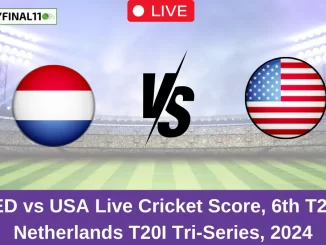 NED vs USA Live Cricket Score, 6th T20I, Netherlands T20I Tri-Series, 2024