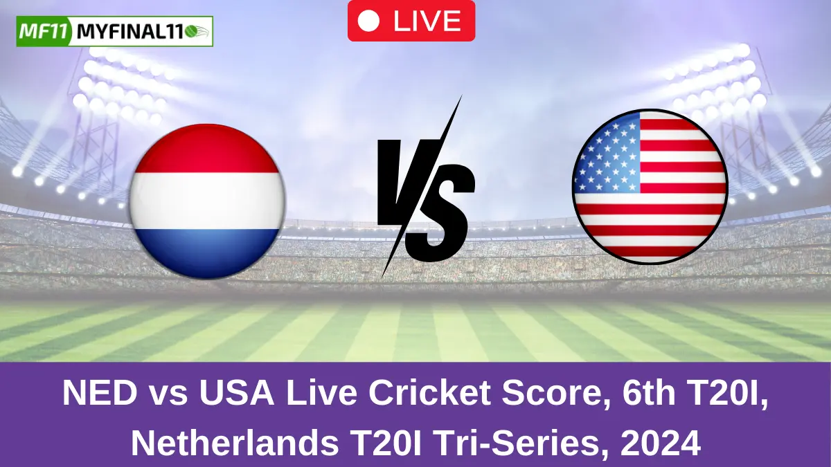 NED vs USA Live Cricket Score, 6th T20I, Netherlands T20I Tri-Series, 2024