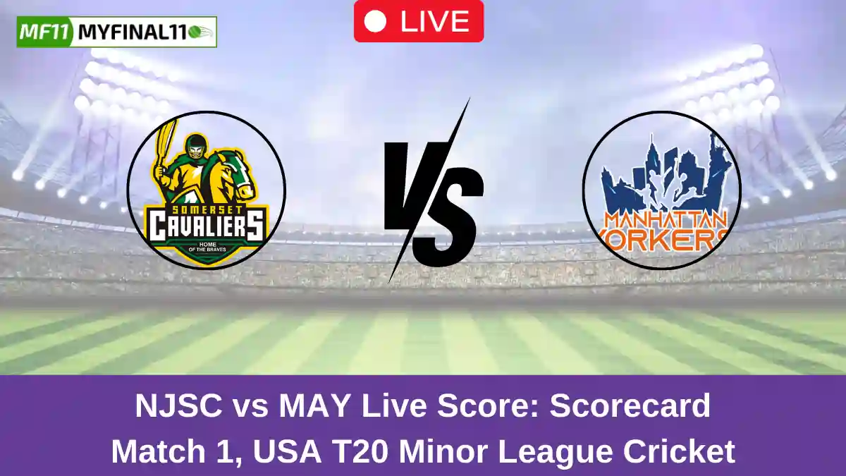 NJSC vs MAY Live Score: Scorecard, Ball by Ball Commentary - Match 1, USA T20 Minor League Cricket