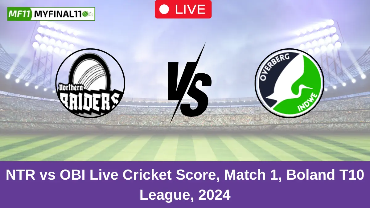 NTR vs OBI Live Cricket Score, Match 1, Boland T10 League, 2024