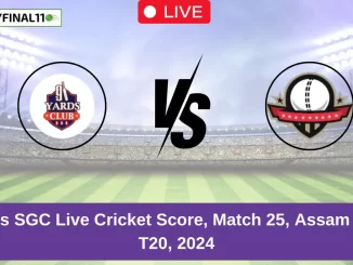 NYC vs SGC Live Cricket Score, Match 25, Assam mens T20, 2024