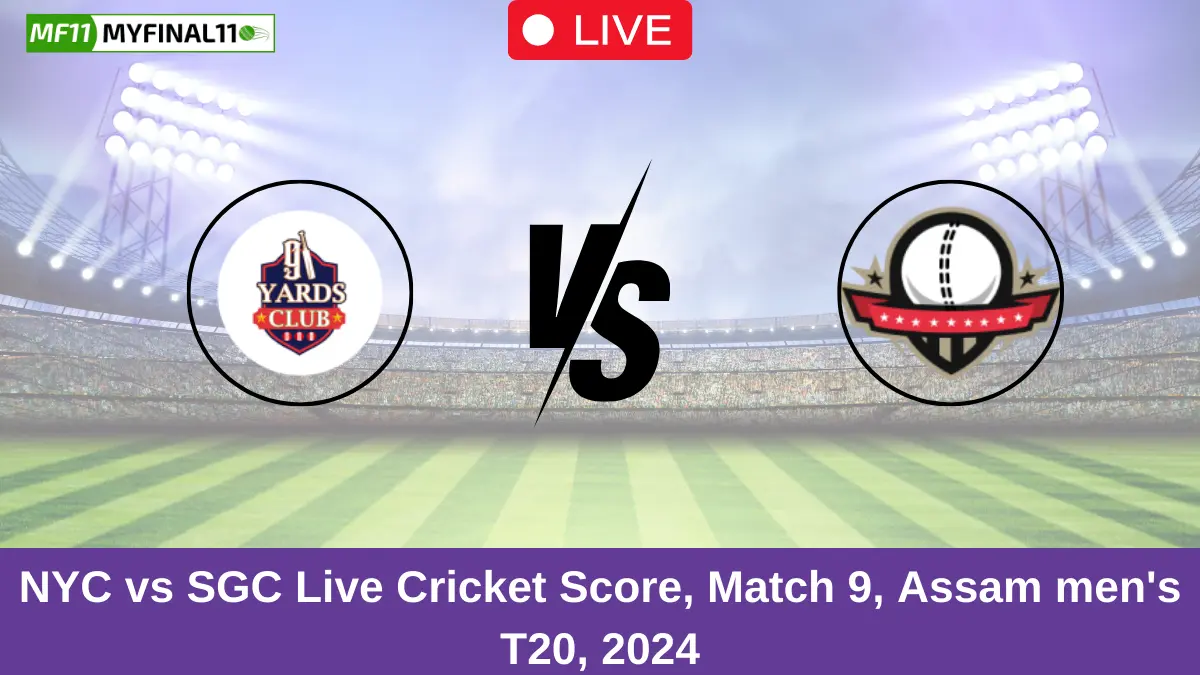 NYC vs SGC Live Cricket Score, Match 9, Assam men's T20, 2024