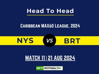 NYS vs BRT Player Battle, Head to Head Team Stats, Player Record