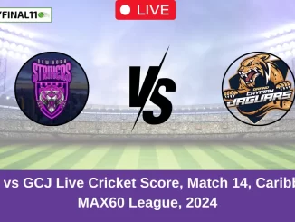 NYS vs GCJ Live Cricket Score, Match 14, Caribbean MAX60 League, 2024