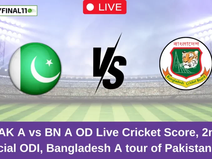 PAK A vs BN A OD Live Cricket Score, 2nd unofficial ODI, Bangladesh A tour of Pakistan , 2024