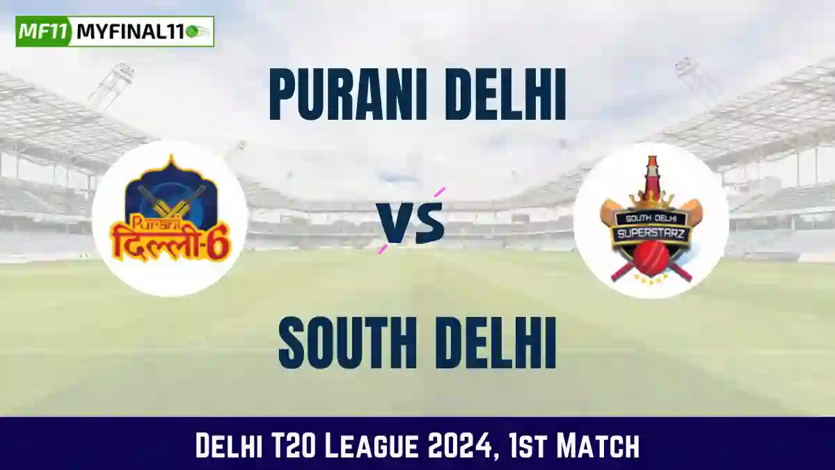 PD vs SDS Dream11 Prediction Today Match 1 Pitch Report, and Player Stats Delhi T20 League, 2024