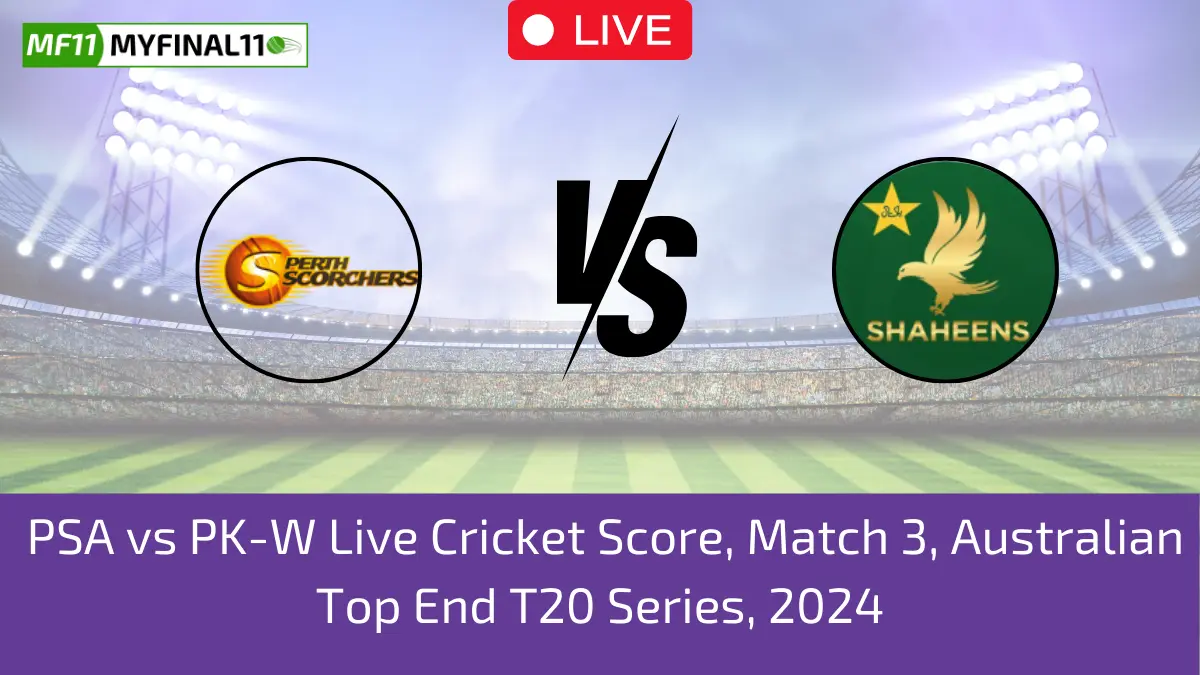 PSA vs PK-W Live Cricket Score, Match 3, Australian Top End T20 Series, 2024