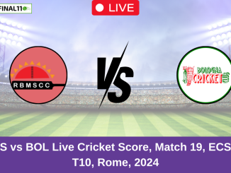 RBMS vs BOL Live Cricket Score, Match 19, ECS Italy T10, Rome, 2024