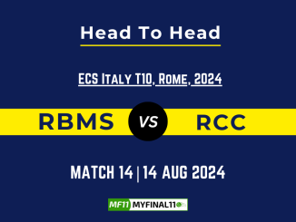 RBMS vs RCC Player Battle, Head to Head Team Stats, Player Record