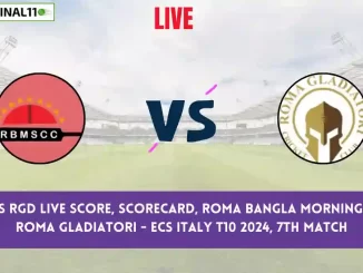 RBMS vs RGD Live Score: Scorecard, Ball by Ball Commentary - Match 7, ECS Italy T10, Rome