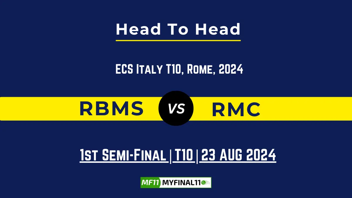 RBMS vs RMC Player Battle, Head to Head Team Stats, Player Record