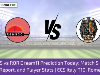 RBMS vs ROR Dream11 Prediction Today Match 5 | ECS Italy T10, Rome 2024