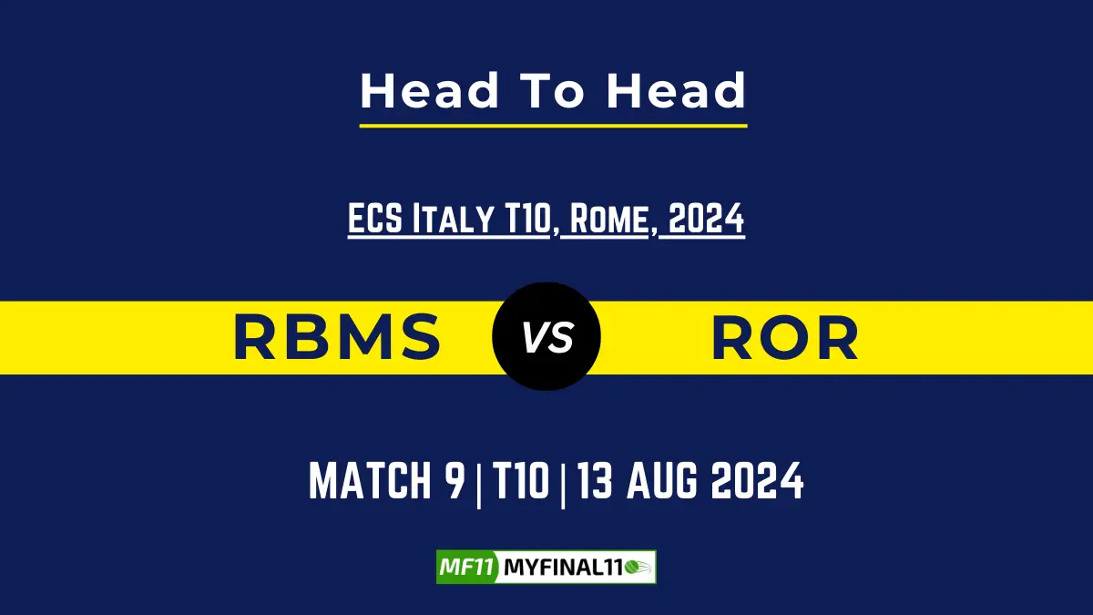 RBMS vs ROR Player Battle, Head to Head Team Stats, Player Record