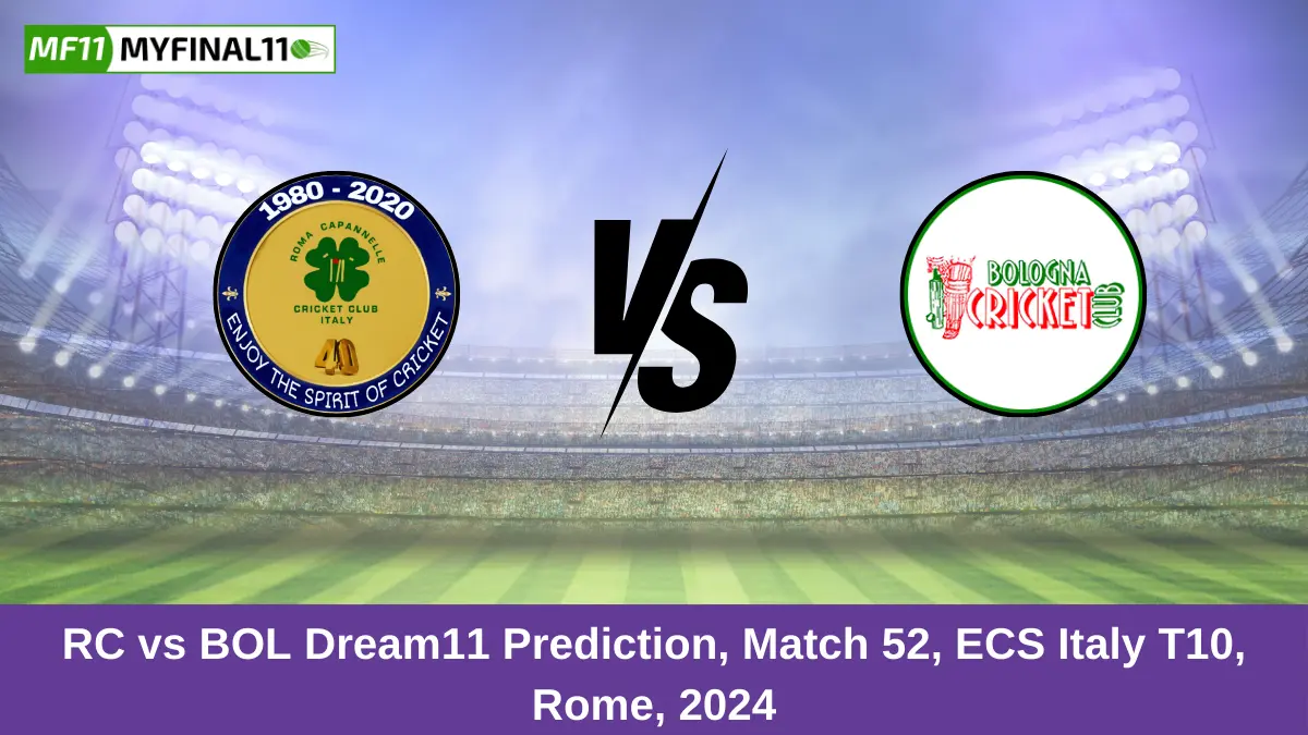 RC vs BOL Dream11 Prediction, Match 52, ECS Italy T10, Rome, 2024